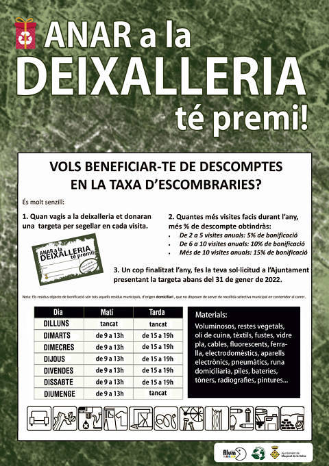 Anar a la deixalleria té premi!