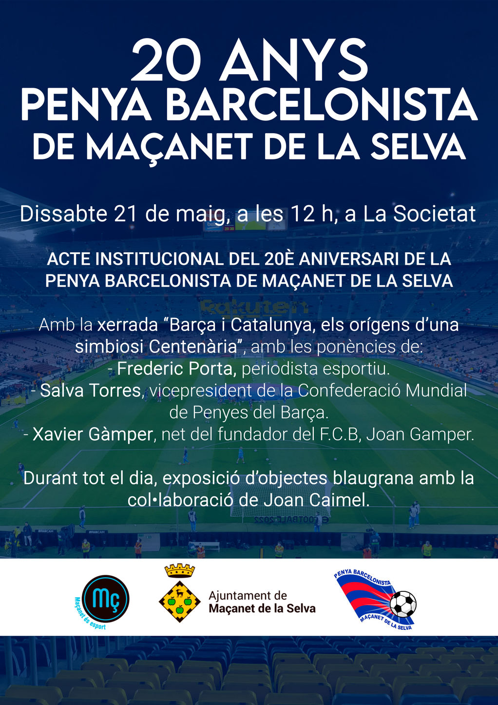 Acte del 20è aniversari de la Penya Barcelonista de Maçanet de la Selva - 08068-CARTELL-A3.jpg