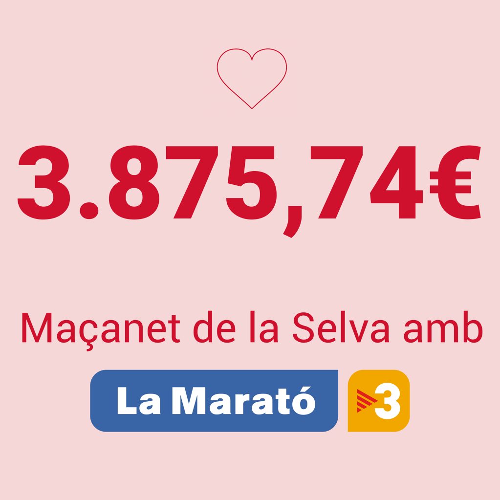 El poble de Maçanet de la Selva recapta 3.875,74€ per La Marató de TV3 - 349e2-Sin-titulo-3.png