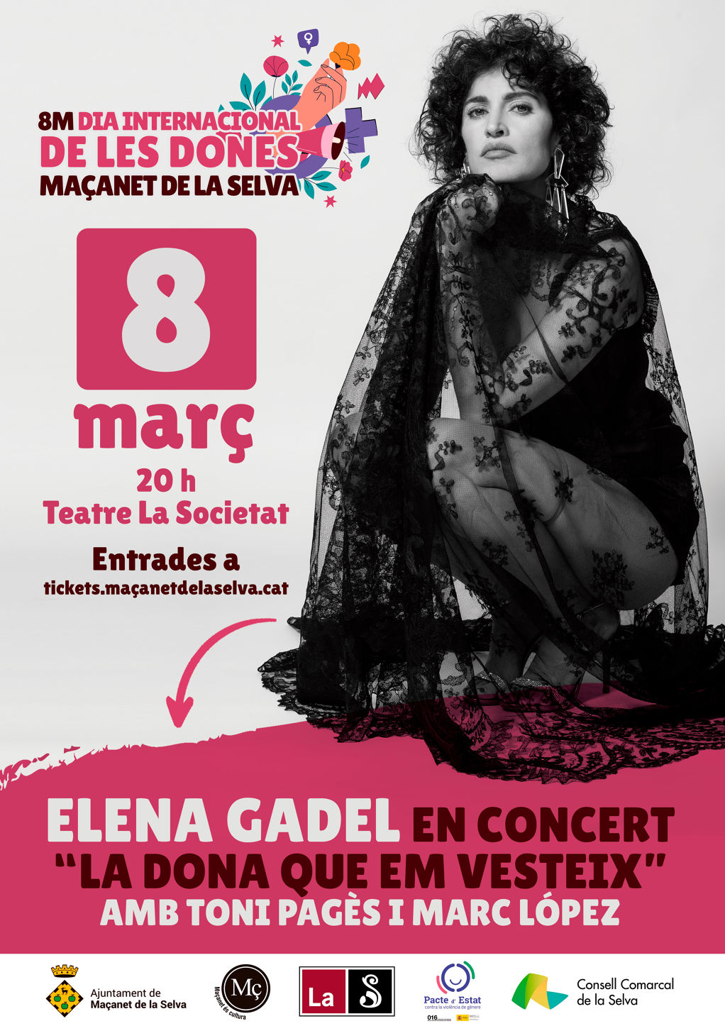 Elena Gadel en concert pel Dia internacional de les dones a Maçanet de la Selva