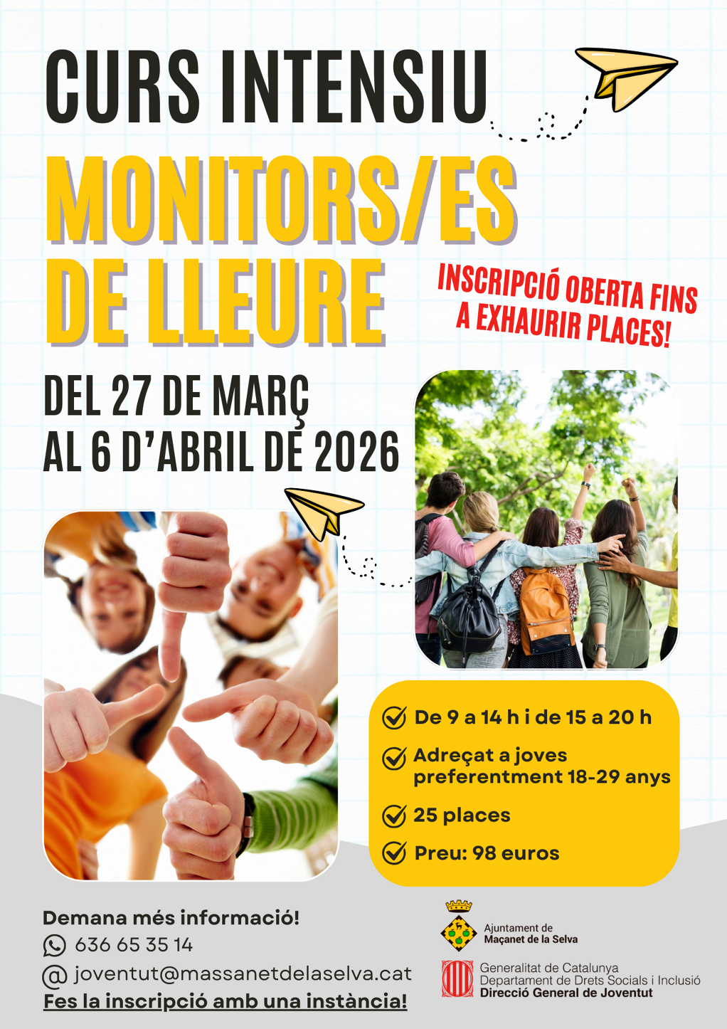 Curs intensiu de Monitors/es de lleure