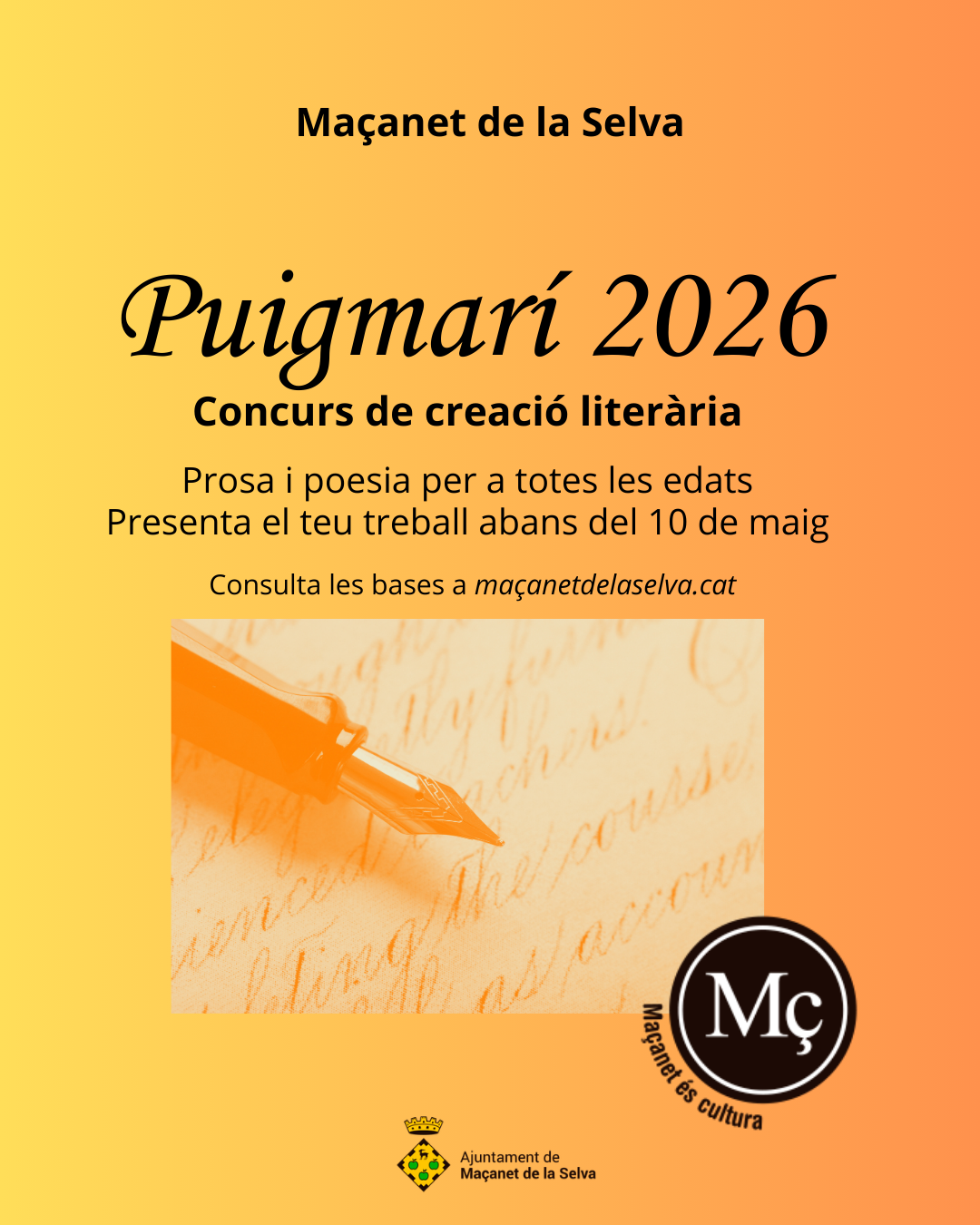 Premis Puigmarí: presenta el teu escrit fins al 10 de maig