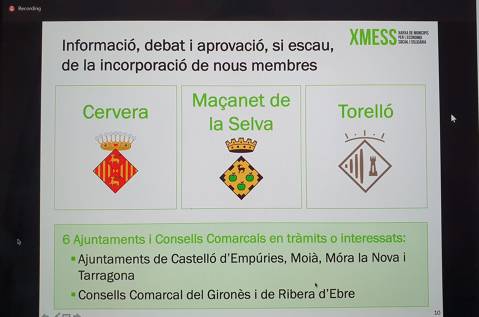 Maçanet forma part de XMESS (Xarxa de municipis per l'economia social i solidària)