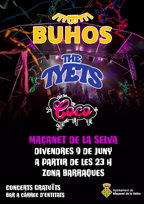 Concert inici d'estiu: BUHOS, THE TYETS i COCO