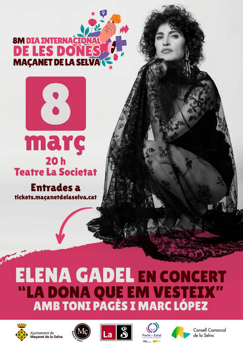 Elena Gadel en concert pel Dia internacional de les dones a Maçanet de la Selva