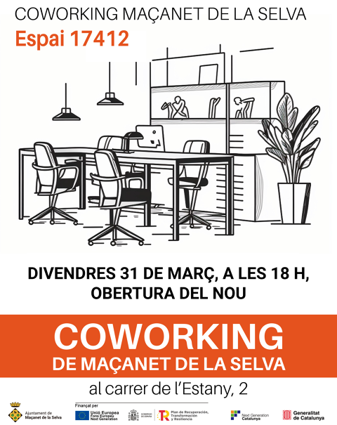 Obertura del Coworking Maçanet de la Selva Espai 17412  - cartell-obertura.png