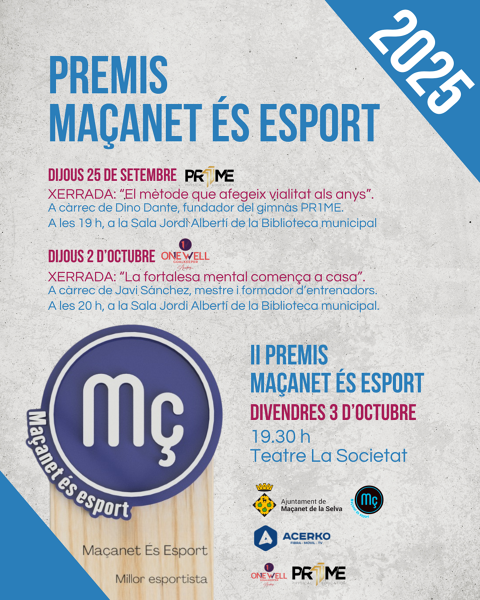 Segona edició dels Premis Maçanet És Esport