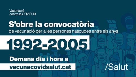 Oberta la convocatòria de vacunació pels nascuts entre el 1992 i el 2005