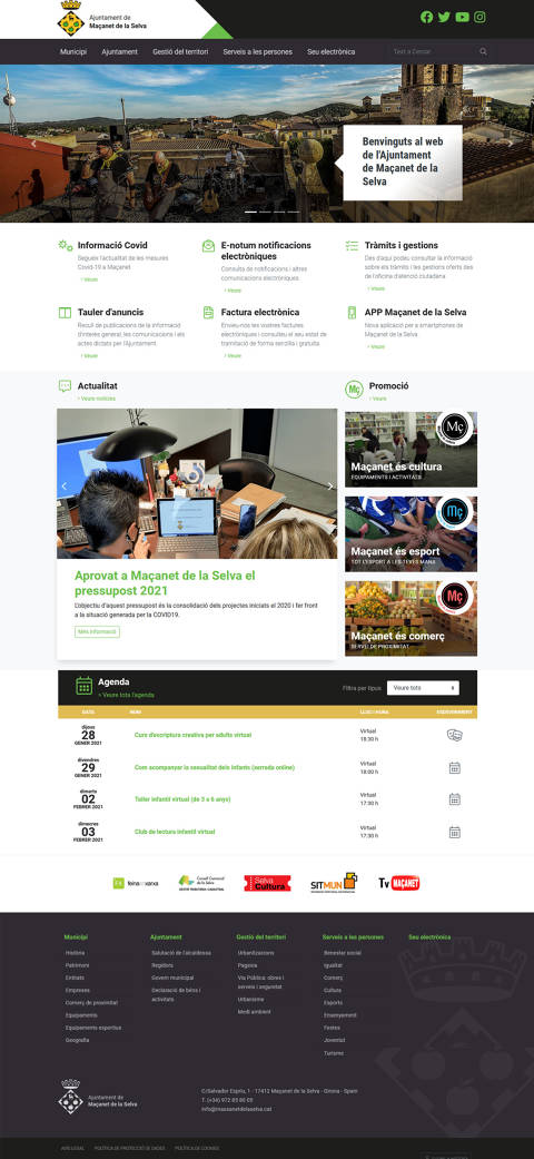 Maçanet de la Selva estrena nova pàgina web