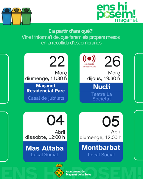 Informa't sobre el desplegament dels nous models de reciclatge
