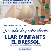 Jornada portes obertes Llar d'Infants El Bressol