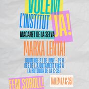 Marxa lenta per l'Institut!