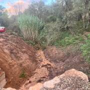 Reparació de l’esvoranc de Mas Altaba provocat per un temporal